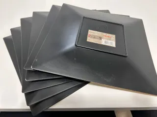 6 Bajoplatos Dorados Cuadrados