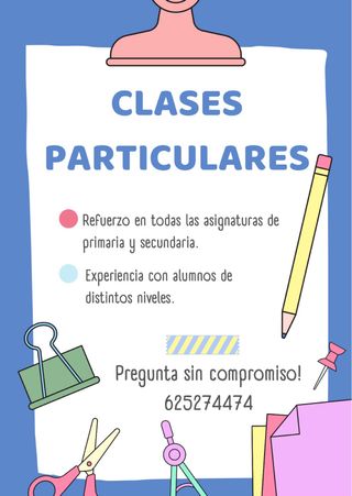 Clases particulares para niños de primaria y ESO