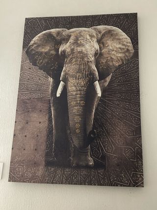 Cuadro Lienzo Elefante con Diamantes