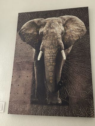 Cuadro Lienzo Elefante con Diamantes