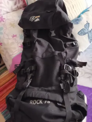 Mochila grande senderismo negra