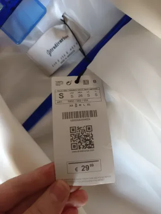 Chaleco Stradivarius Blanco Talla S