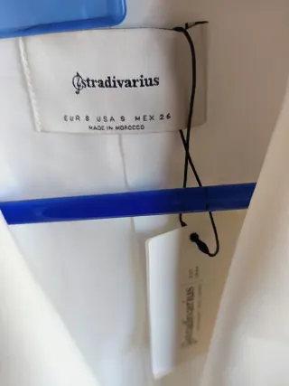 Chaleco Stradivarius Blanco Talla S