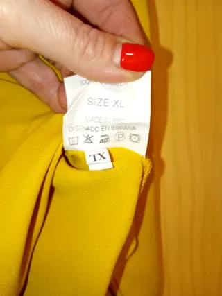 Blusa manga larga mujer amarilla