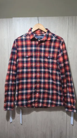 Camisa de cuadros roja y azul CELIO