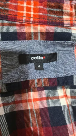 Camisa de cuadros roja y azul CELIO