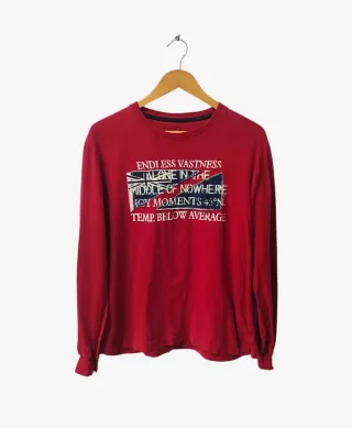 Camiseta manga larga roja Losan hombre Talla M