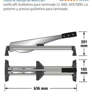 Guillotina para laminado Wolfcraft LC 600