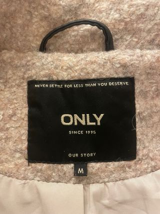 Abrigo Only Invierno Talla M Rosa