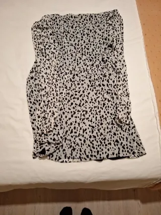 Vestido Zara estampado blanco y negro