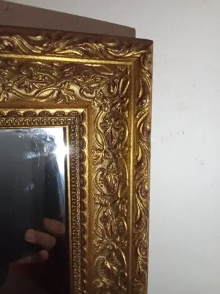 Espejo Marco Dorado Vintage