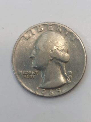 MONEDA DE PLATA 1965 CUARTO DE DOLAR