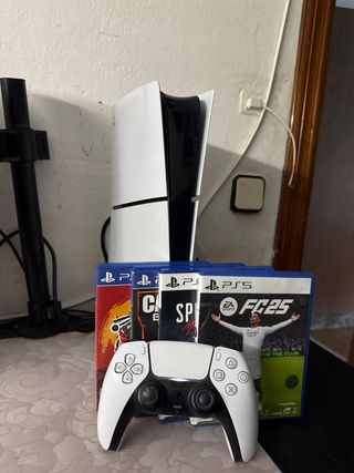 PS5 Slim con disquera 1TB SSD 4K + 1 Mando