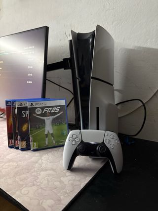 PS5 Slim con disquera 1TB SSD 4K + 1 Mando