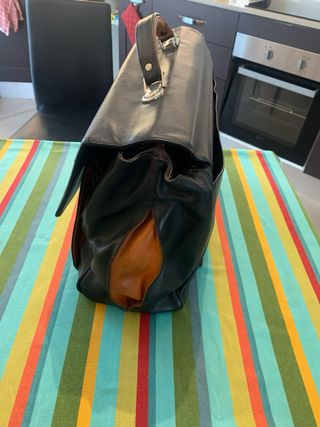 Cartella porta documenti in pelle nera