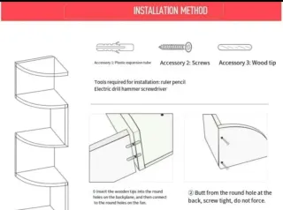 Mensola angolare 5 ripiani