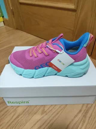 Zapatillas Geox niña rosa y azul