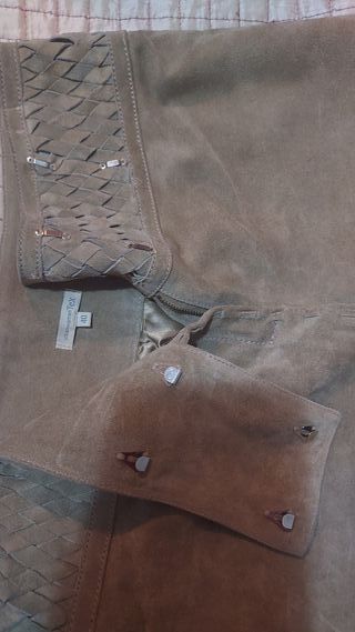 Increíble Falda de piel beige