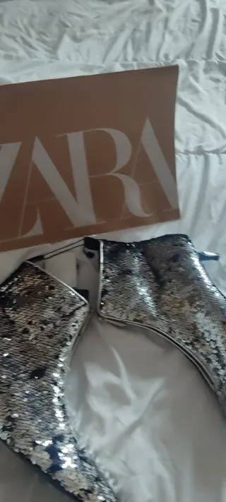 Botines Zara Lentejuelas Edición Limitada Talla 39