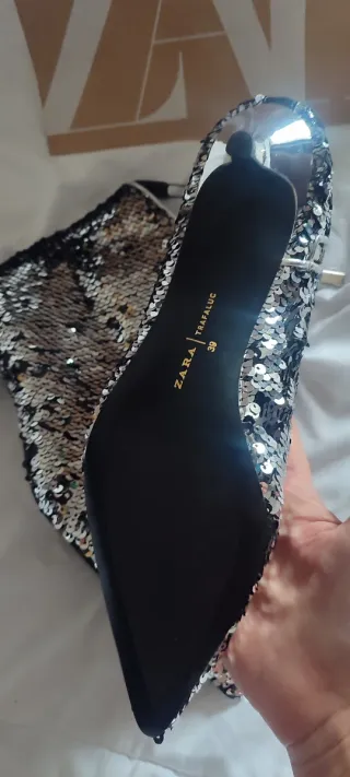 Botines Zara Lentejuelas Edición Limitada Talla 39
