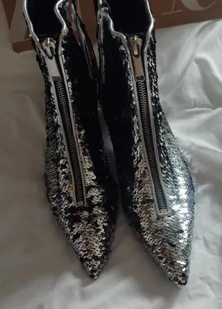 Botines Zara Lentejuelas Edición Limitada Talla 39