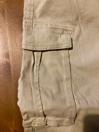 Pantaloni cargo tuta beige