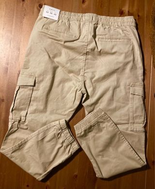 Pantaloni cargo tuta beige