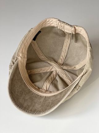 Gorra de algodón beige