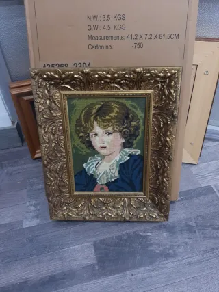 Cuadro de veleros en madera