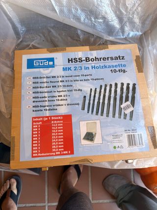 Juego Brocas HSS Güde MK 2/3 Madera 10 pzs