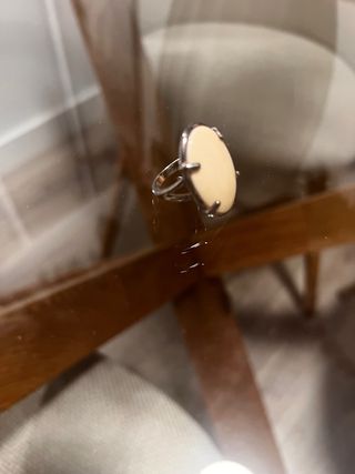 Anillo Tous Plata Ovalado con cerámica