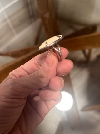 Anillo Tous Plata Ovalado con cerámica