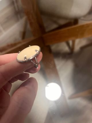 Anillo Tous Plata Ovalado con cerámica