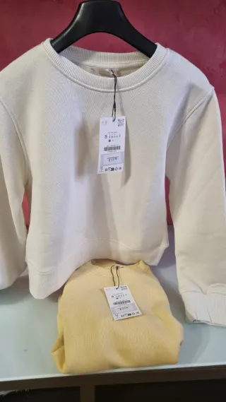 Sudadera Zara Blanca Talla S
