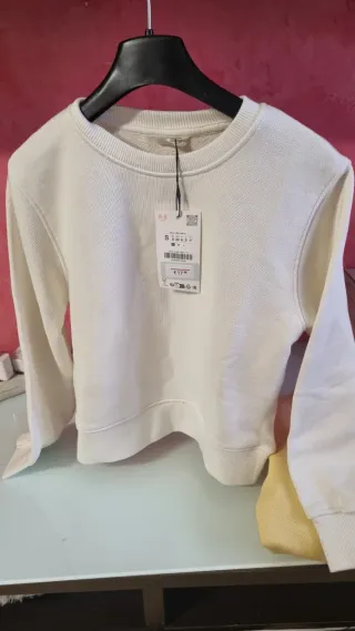 Sudadera Zara Blanca Talla S