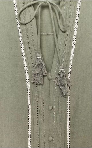 Blusa Zara bordados contraste Talla XS