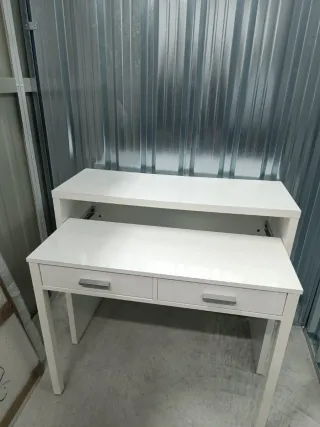 Mesa consola convertible estudio blanca
