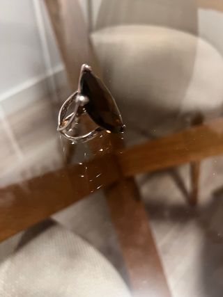 Anillo Plata Tous cuarzo ahumado Marrón