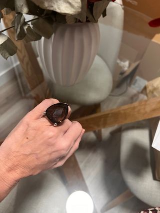 Anillo Plata Tous cuarzo ahumado Marrón