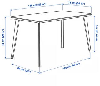 Mesa de comedor Ikea Lisabo negra