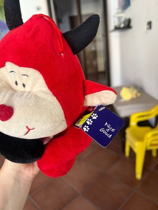 Pupazzo diavoletto peluche rosso