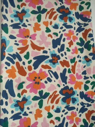 Retal tela francesa algodón estampado floral