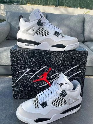 Jordan 4 Retro Blanco Negro Talla 42