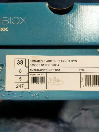 Zapatillas Geox Talla 38 Gris y Rosa