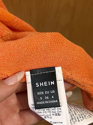 Falda larga naranja estampada