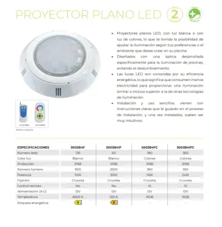 Proiettore LED a superficie per piscina a colori 24W