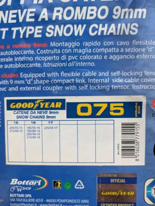 Cadenas Nieve Goodyear 9mm G9