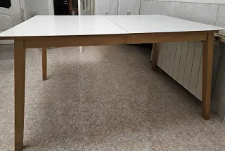 Mesa extensible madera blanca
