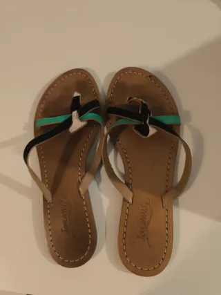 Sandalias planas Joannas cuero