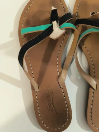 Sandalias planas Joannas cuero